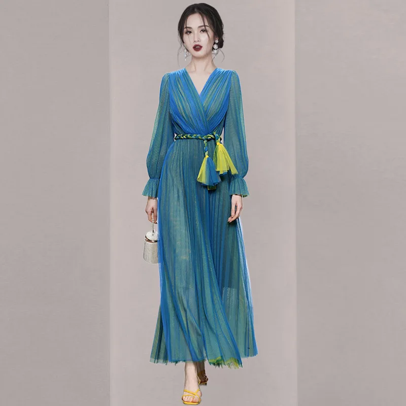 

Весенняя одежда 2023, новинка, Женская Соблазнительная юбка на талии, тонкая газовая юбка, Сказочная юбка, длинная юбка, Женская юбка