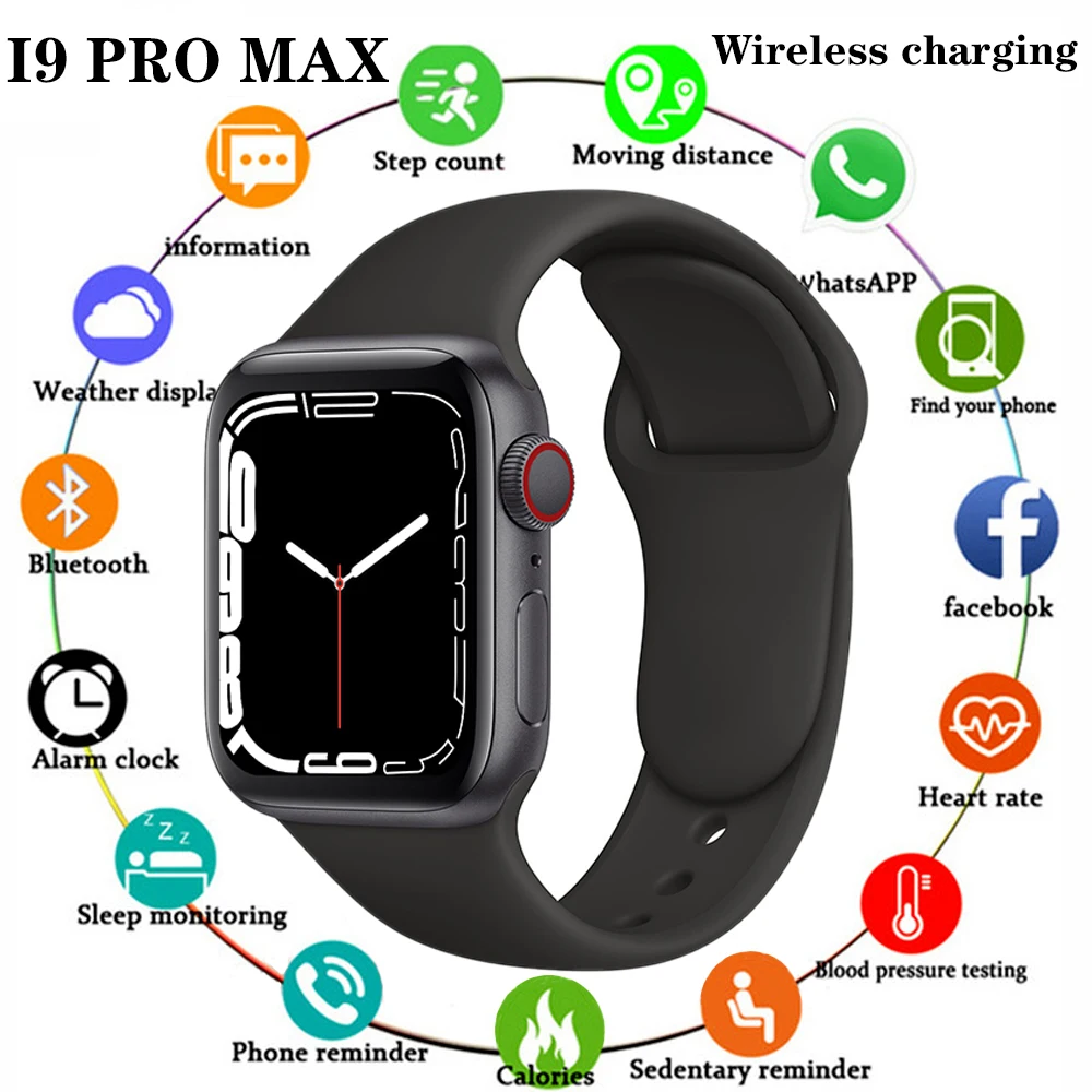 

Новинка 2022, Смарт-часы I9 Pro Max Series8, спортивные водонепроницаемые мужские и женские Смарт-часы с пульсометром, 8 PK T500 X8 Max I8 Pro Max