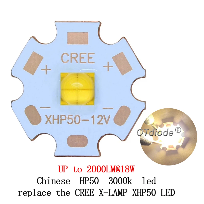 

OTdiode светодиодные бусины XHP50 холодный белый/нейтральный белый 6/12В