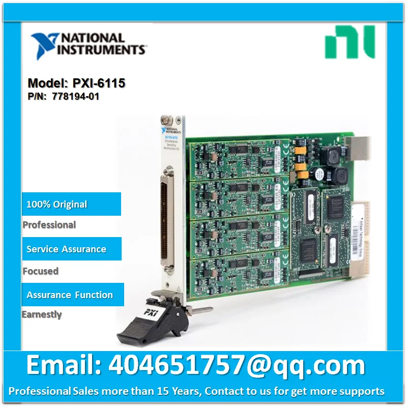 

NI PXI-6115 S Series Multifunction DAQ 12-Bit 10 MS/s, 4 Analog Inputs