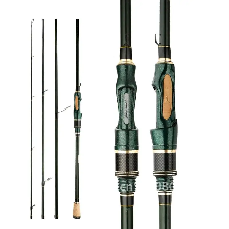 CEMREO Спиннинговая карбоновая удочка для литья 4-5 секций 1 8 м/2 4 м портативная