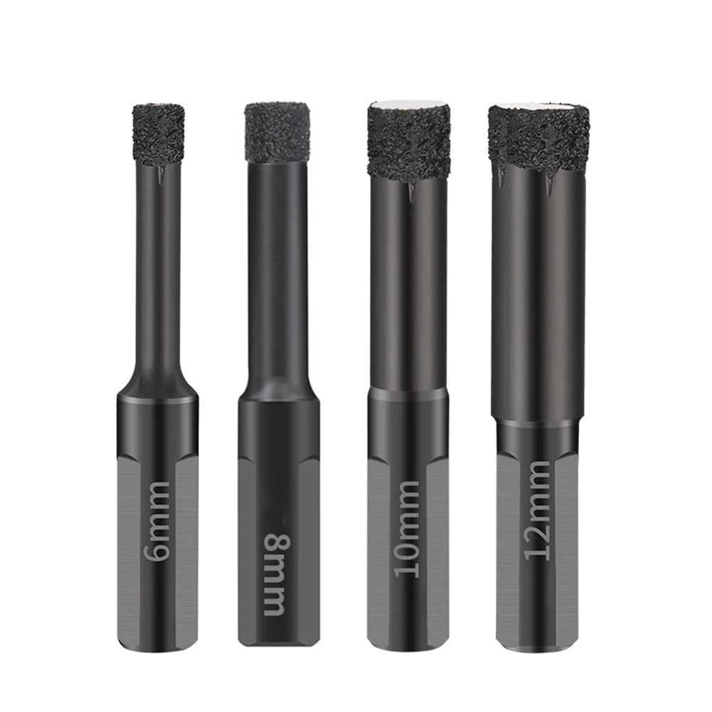 Glass Drill Bits Diamond Drills 6-12MM For Tile Dry Granite Marble Porcelain Stoneware Drilling Hole Opening Mechanical Tools