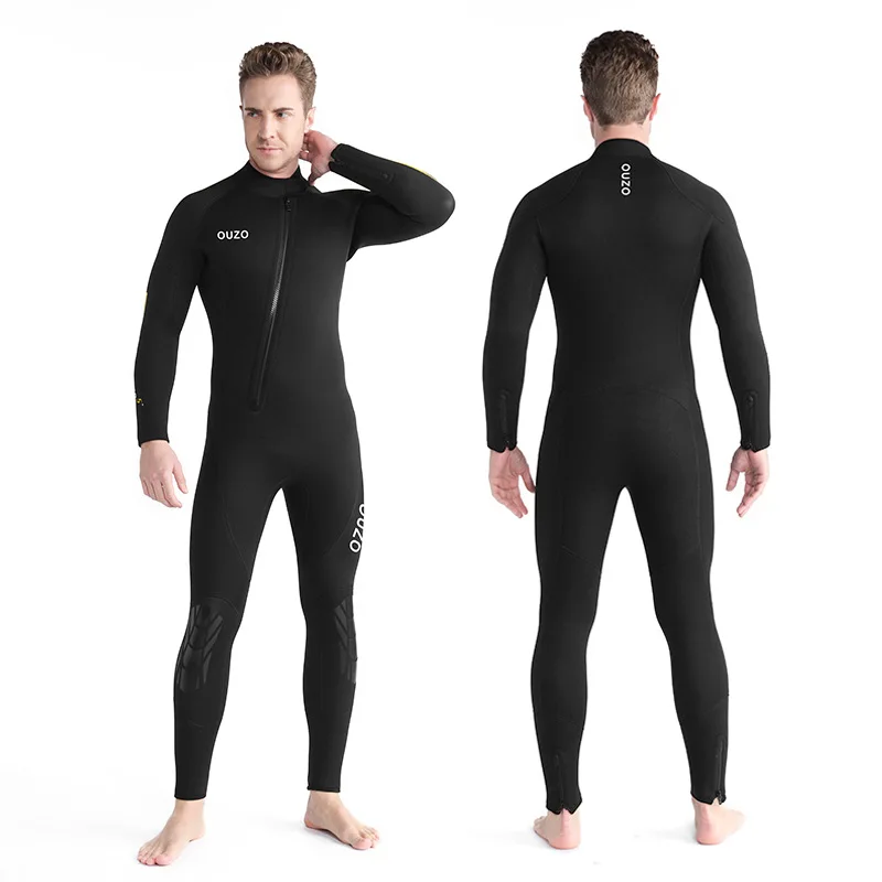 

Full Wetsuits-5mm Neoprene Mens Womens One-piece Scuba Diving Suit Front Zipper Snorkeling Surfing Suits Long Sleeve