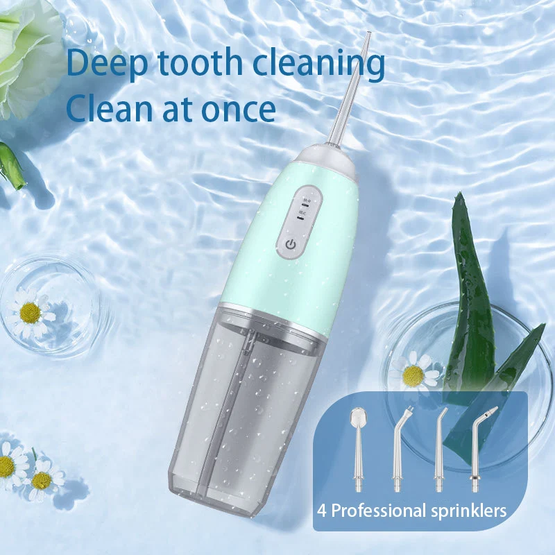 

Three-color Dental Calculus Scaler Electric Irrigator Oral Irrigator Portable Dental Water Flosser Rechargeable Water Jet Floss