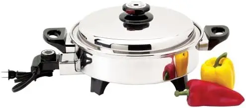 

Free shipping Heat 3-1/2-Quart Surgical Stainless-Steel Oil Skillet