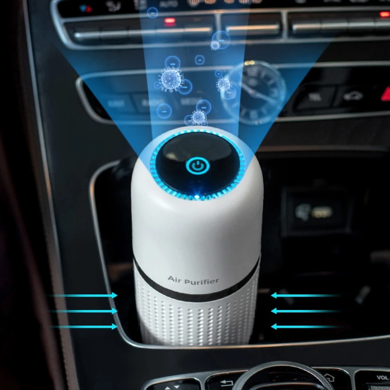 

Car Air Purifier Small Mini Desktop Negative Ion Filter Formaldehyde Removal Purifier