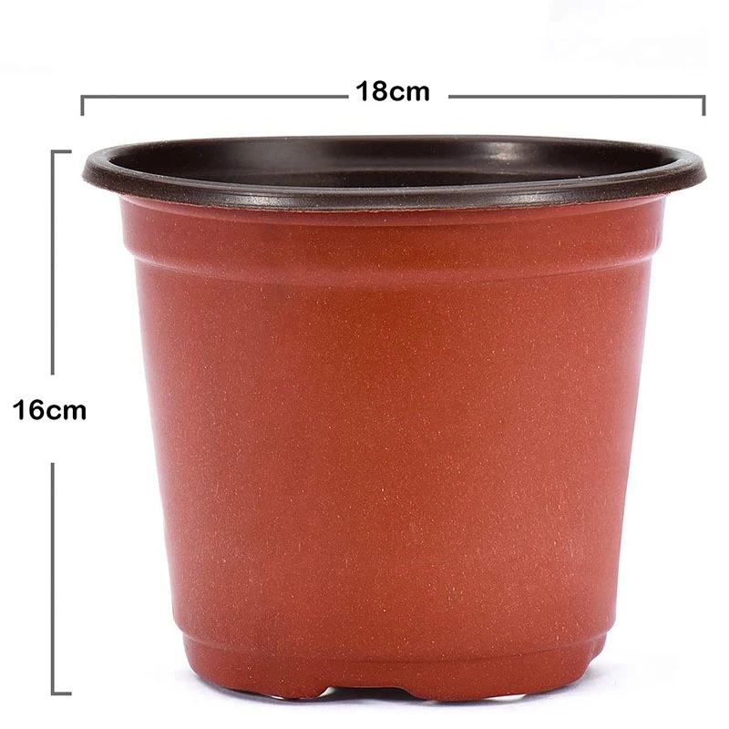 100 Pcs 7 Inch Plastic Flower Seedlings Nursery Supplies Planter Pot/Pots Containers Seed Starting Pots Planting Pots