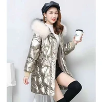 parkas women 2021 new fashion glossy hooded winter womens jacket fashion casual slim long warm cotton coat brand ladies parkas