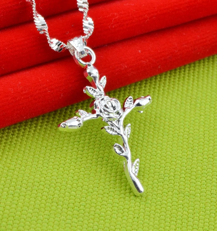 

ANGLANG Simple Stylish Cross Shape Women Pendant Necklace Fine Birthday Gift Female Fashion Accessories Jewelry