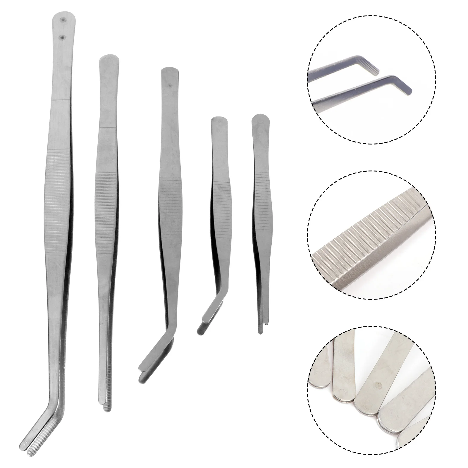 

Gardening Tweezers 5pcs Stainless Steel Tweezers Metal Tongs Set Thumb Grass Tweezers Tweezers Gardening Tool for