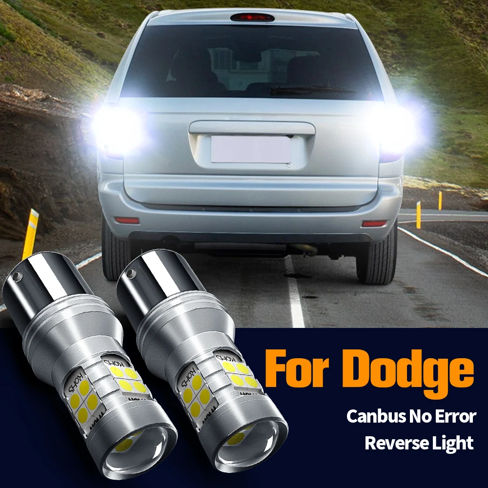 

2pcs LED Reverse Light Blub Backup Lamp Canbus No Error P21W BA15S 1156 For Dodge Caravan (2000-2007)