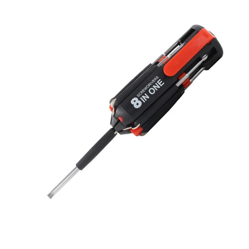 

Multifunction 8 In 1 Screwdriver Repair Screwdriver With Light Portable Household Screwdriver