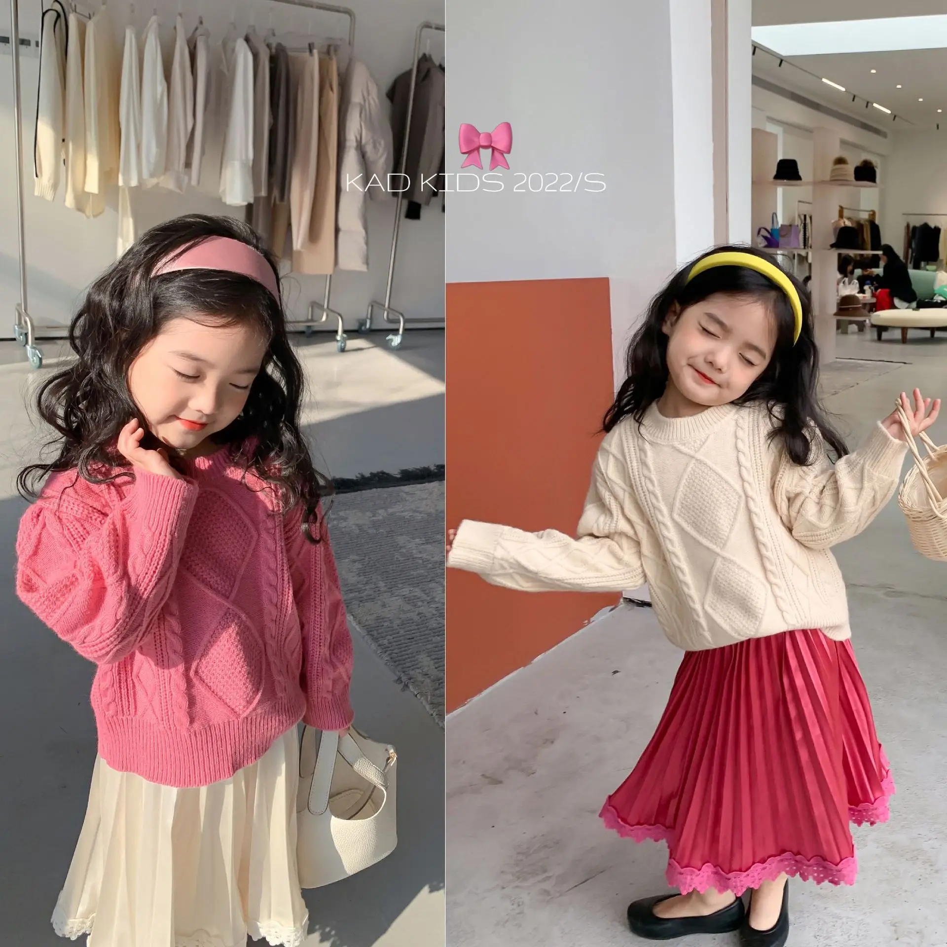 

Новинка весны 2022, детская одежда, вязаный Топ для маленьких девочек, винтажный жаккардовый свитер