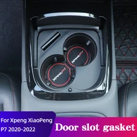 car door slot gasket for xpeng xiaopeng p7 2020 2022 silicone pu flocking anti slip liner waterproof dustproof accessories