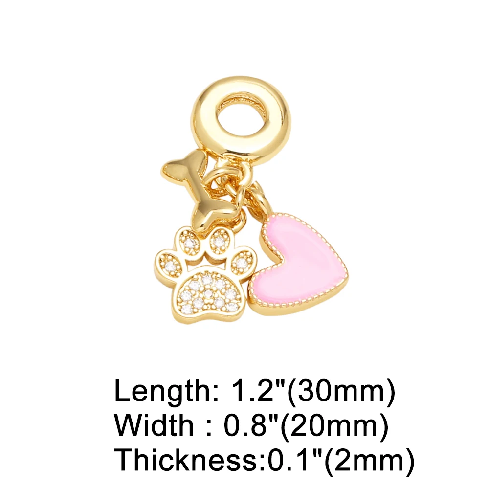 OCESRIO Модные Разноцветные эмалевые сердца для ожерелий медные позолоченные