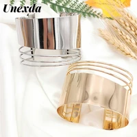 unexda gothic accessories luxury designer bracelet y2k fashion geometric gold plated jewelry cuff bracelet girl birthday bangles