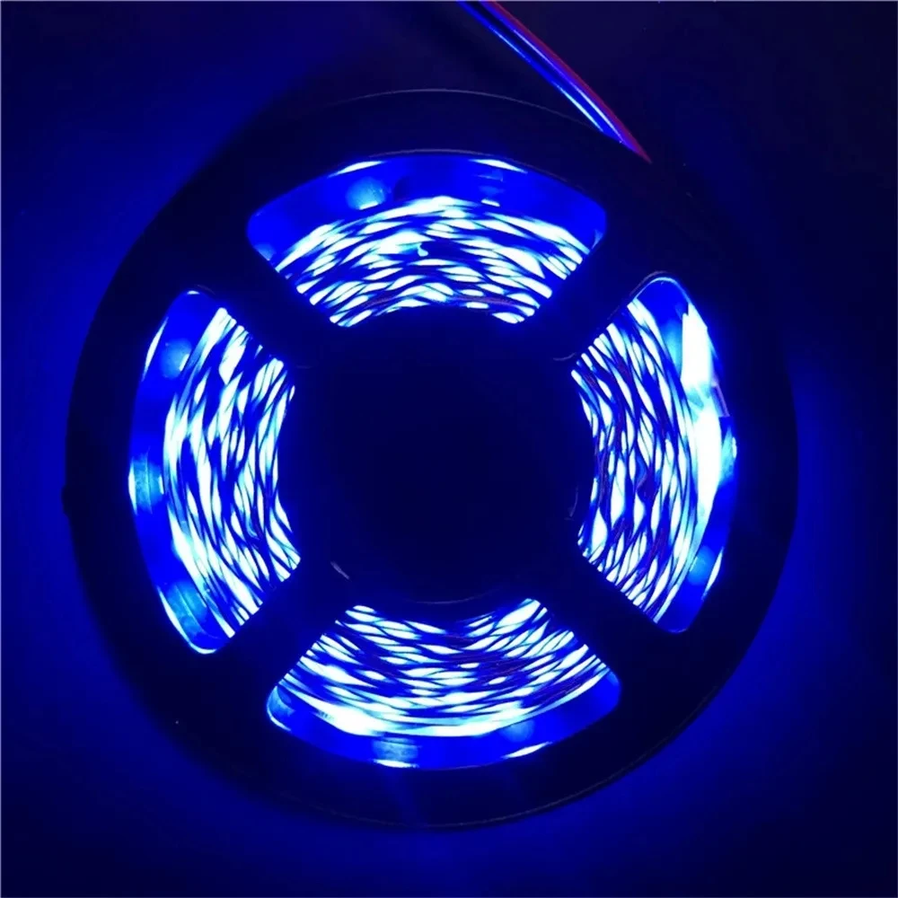Фото Светодиодная лента 5 м, 12 В, 300 светодиодов SMD 3528, RGB и одноцветная, гибкая лента, высококачественные светильники для домашнего декора №5