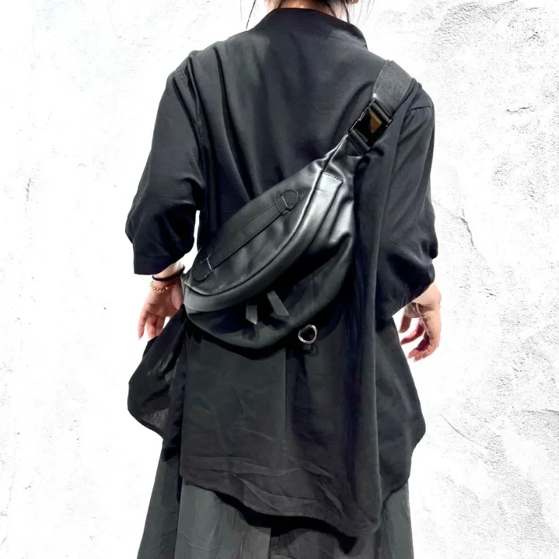 Нагрудная сумка из натуральной кожи высокого качества Корейская шикарная