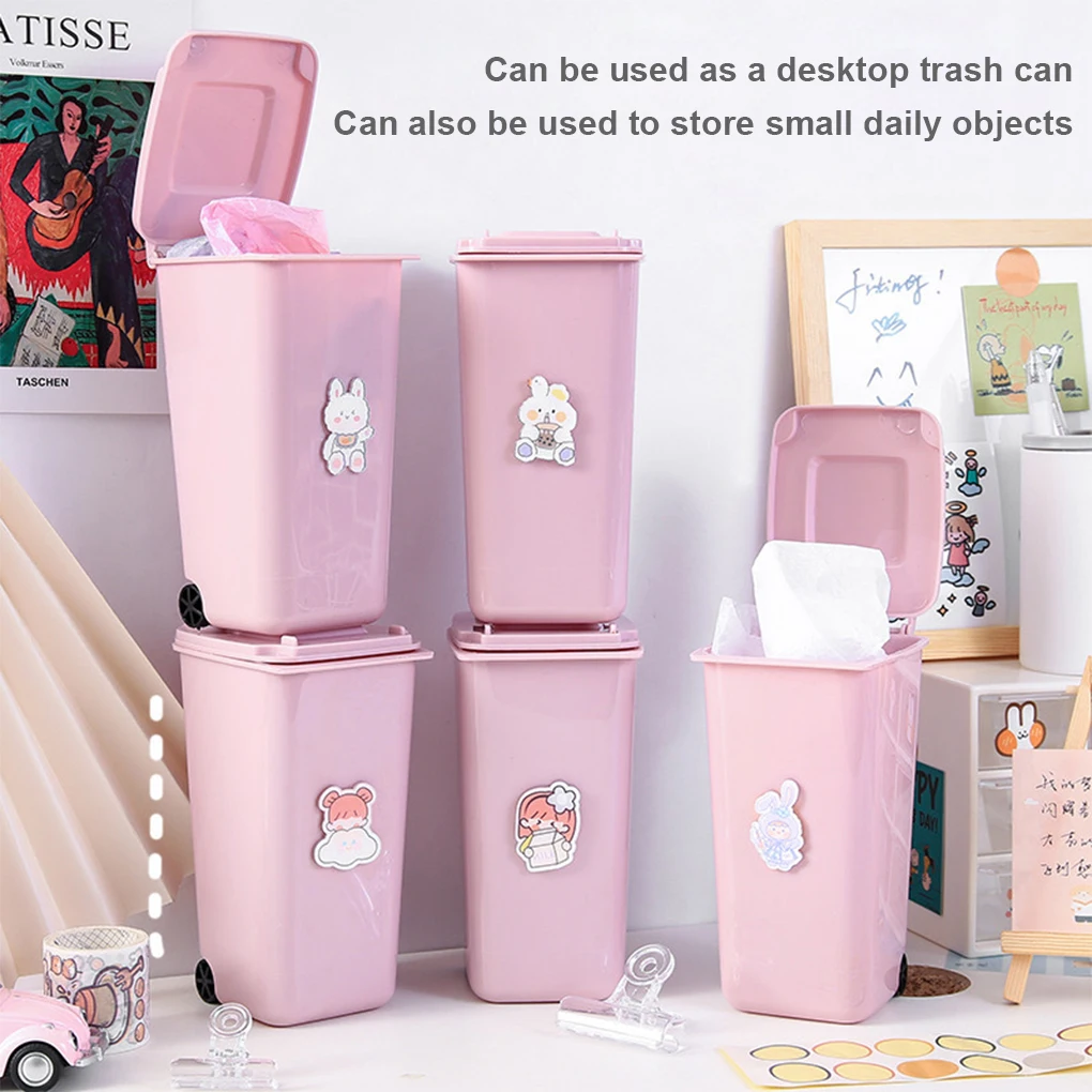 

School Desktop Box Flipping Waste Bin Plastic Trash Can Desktop Waste Bin Desktop Trash Can Desktop Trash Can Desktop Waste Bin