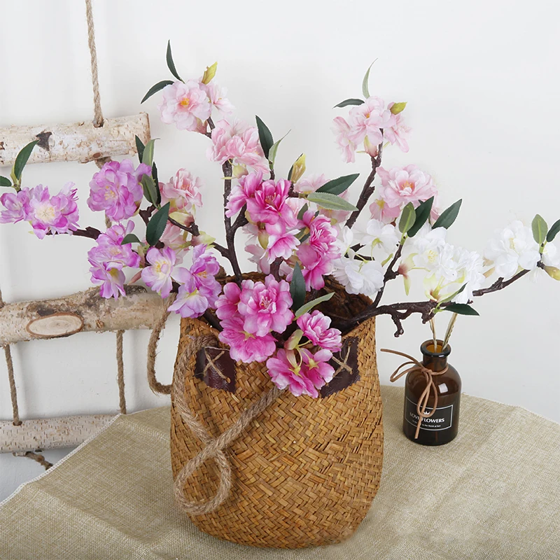 Искусственные цветы вишни по низкой цене Искусственный Свадебный букет подарок