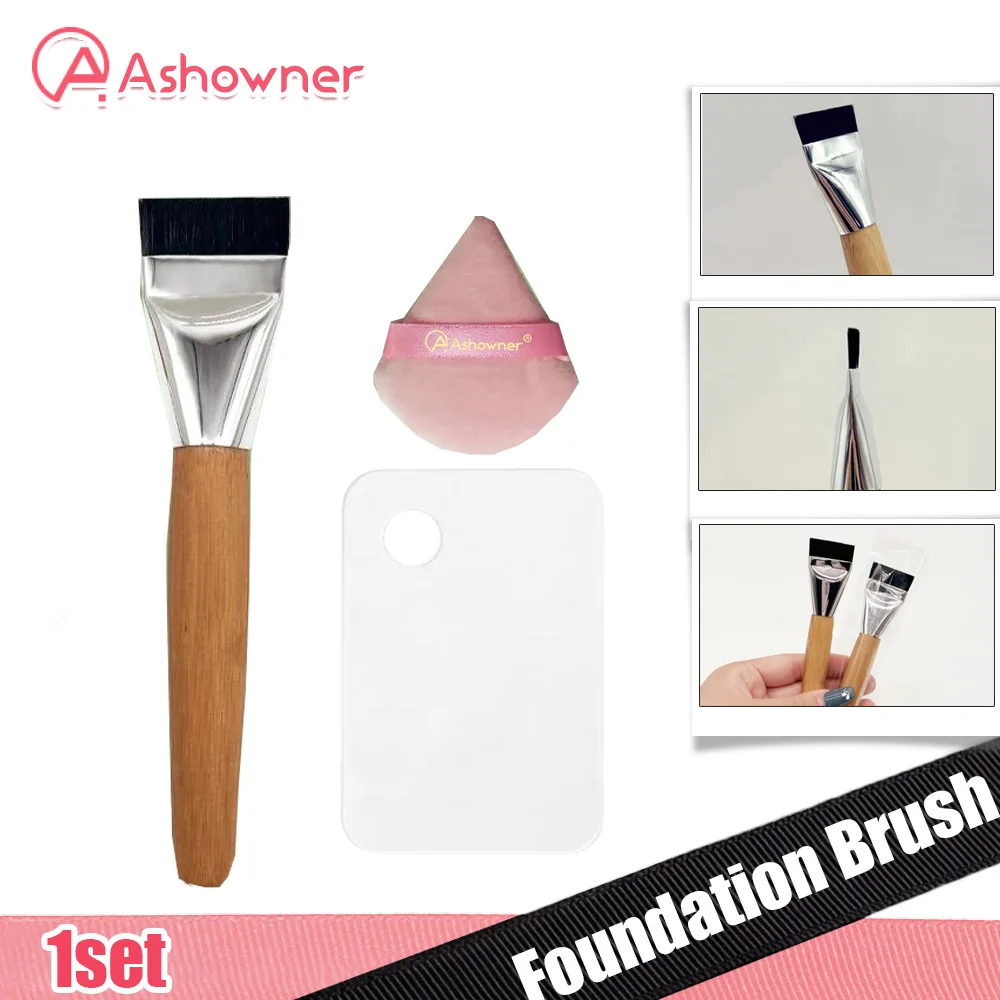 

Ultra Thin Foundation Brush Lightweight and Thin Face Contour Brush Flat Contour Brush Blending Foundation Cream Makeup Brushes