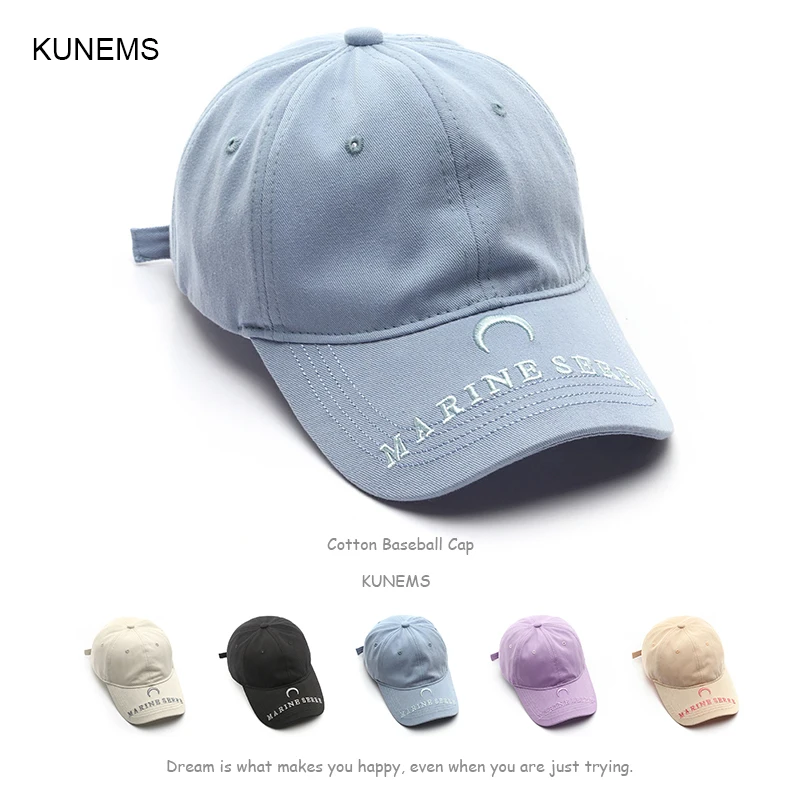 

KUNEMS Fashion Baseball Cap for Women and Men Cotton Embroidery Sun Hat Casual Hiphop Snapback Caps Outdoor Sport Hats Unisex