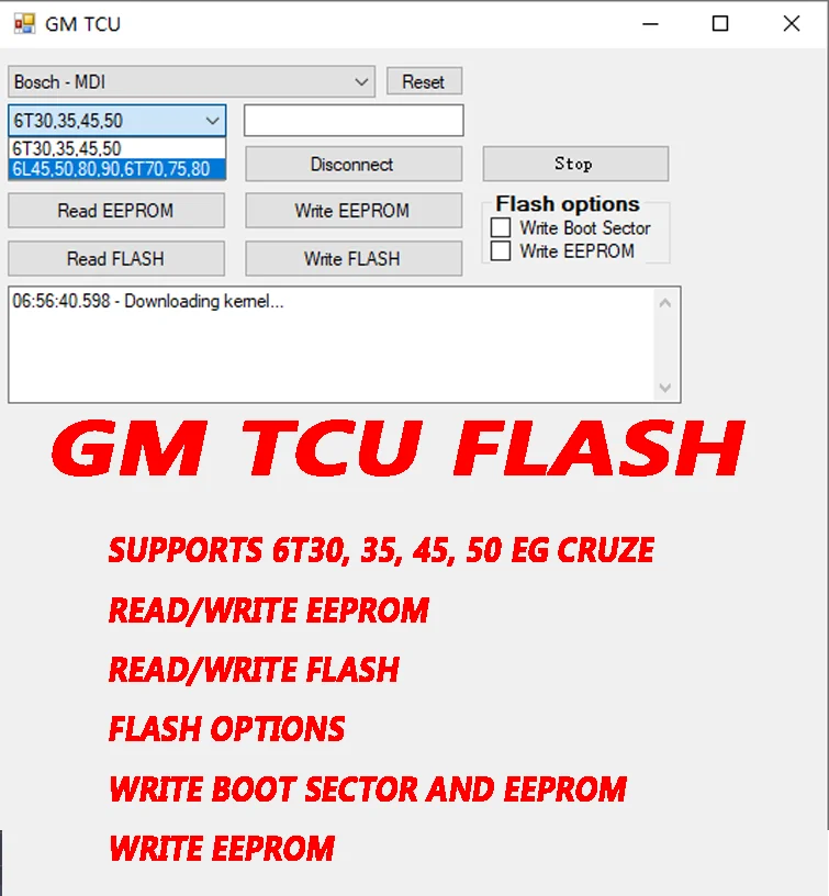 Фото Программатор для GM TCU: поддержка 6T30, 35, 45, 50, например, Cruze. Чтение/запись EEPROM, запись Flash, запись Boot Sector EEPROM. №1