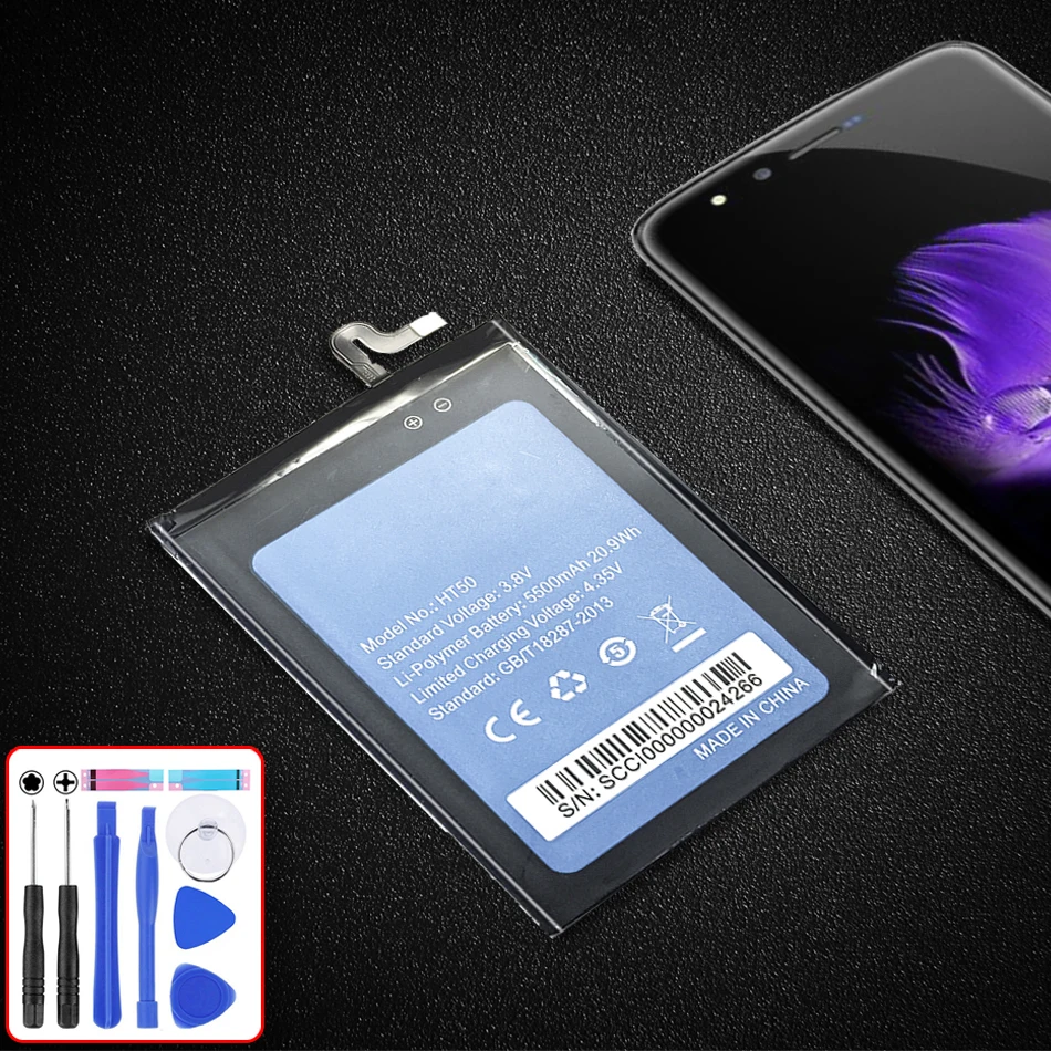 

For HOMTOM HT50 Li-ion Polymer Batteries For HOMTOM HT50 Replacement Smart Phone Battery 5500mAh