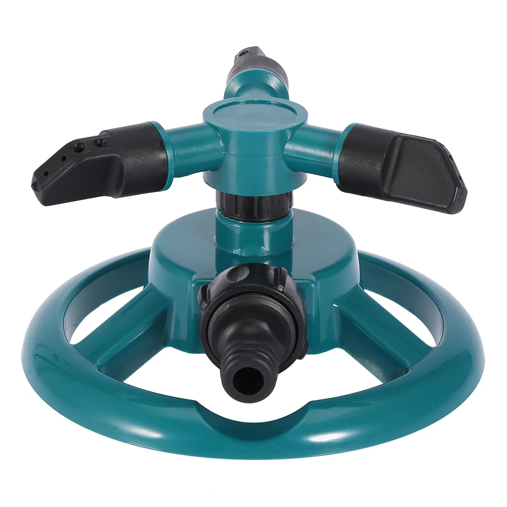 360° Fully 3 Nozzle Circle Rotating Watering Sprinkler Irrigation System for Garden EU Rotating Water Sprinkler