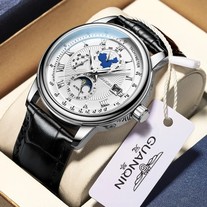 

Watch Male Automatic Mechanical Watch Fashion Trend Waterproof Student Top ten Belt Large Dial Wrist Watch