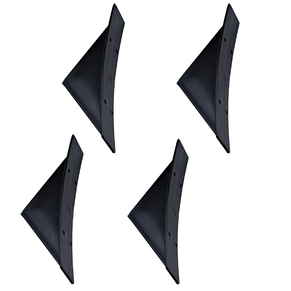 4 шт. черные автомобильные диффузоры заднего бампера изогнутой формы из