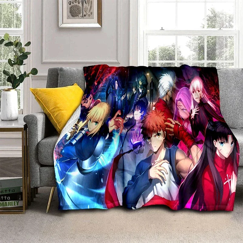Мягкий плюшевый диван-кровать с принтом Fate/stay Night одеяла для пикника героями