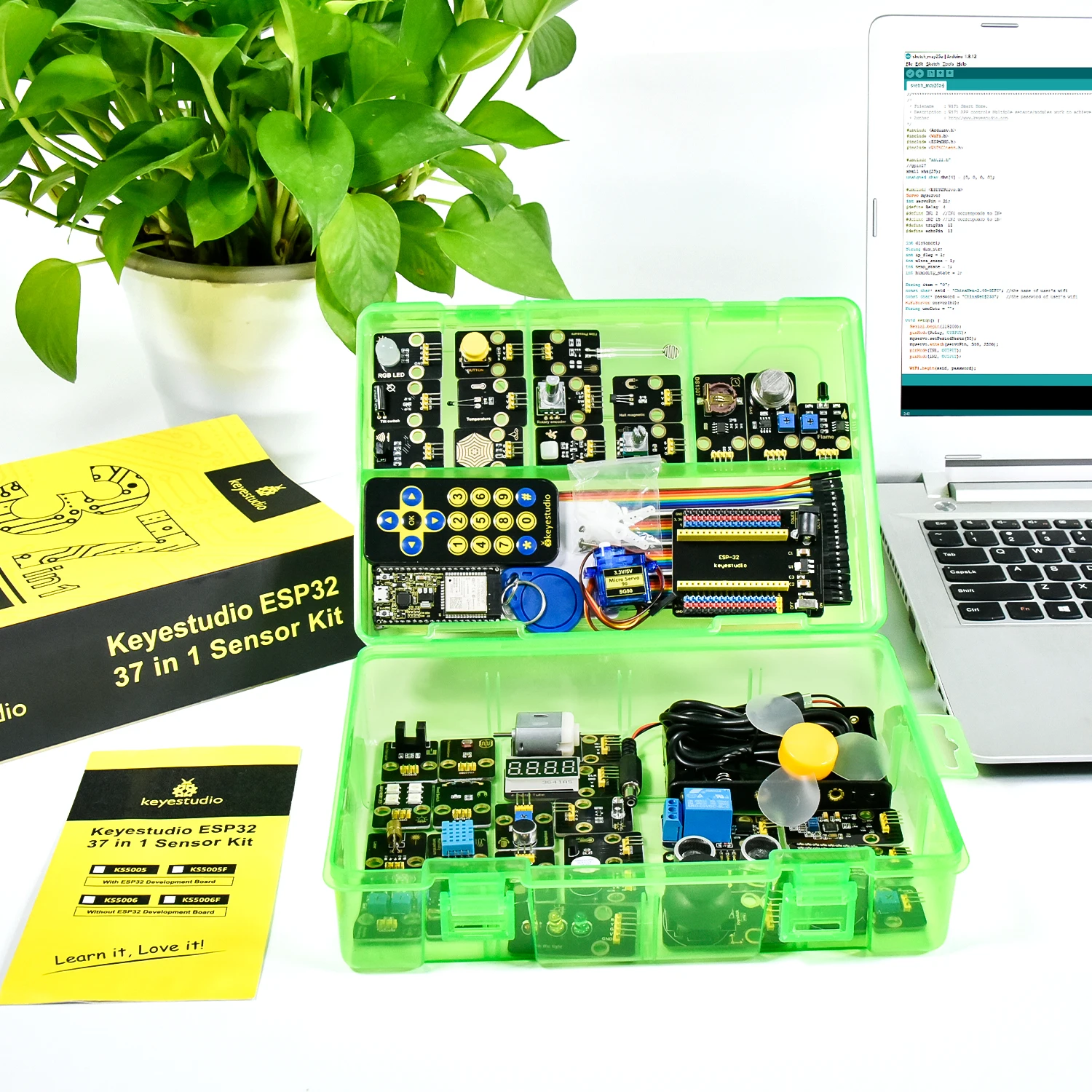Keyestudio ESP32 37 in 1 Sensor Kit With ESP32 Expansion Board 37 Modules For Arduino STEM Programming DIY Kit