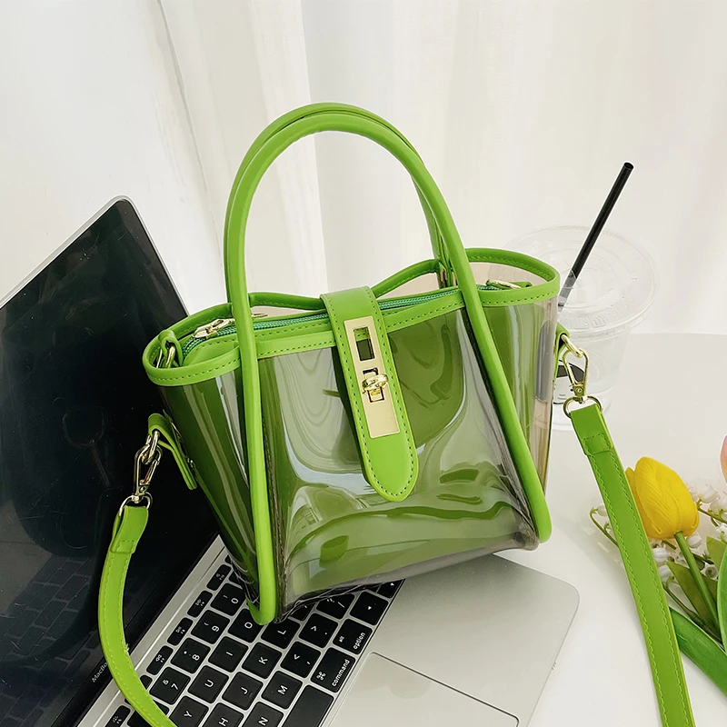 

High Quality Women PVC Handbags Fashion Ladies Shoulder Bag Luxury Designer Crossbody Bags for Women Transparent Messenger Bags