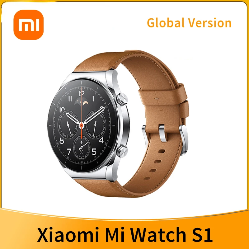 

Global Version Xiaomi Watch S1 GPS Smartwatch 1.43" AMOLED Sapphire Display Blood Oxygen Wireless Charging 5ATM Waterproof Watch