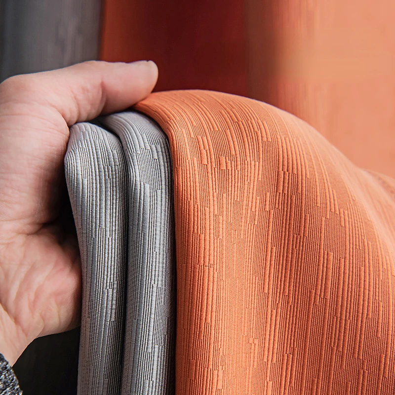 

Modern full blackout curtain stitching homestay bedroom living room bay window sunshade sound insulation cloth yy