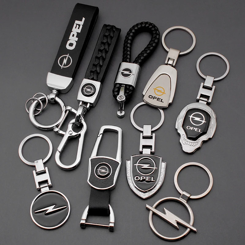 

3D Metal/Leather Car Styling Emblem Keychain Key Chain Rings for Opel Astra H J Insignia Corsa D G Zafira Vectra C Accessories