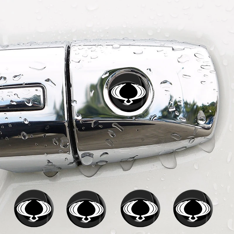 

4Pcs 15mm Car Lock Keyhole Stickers Decoration Protection For SsangYong Kyron Rexton G4 2 Tivolan Actyon Korando Musso Rodius