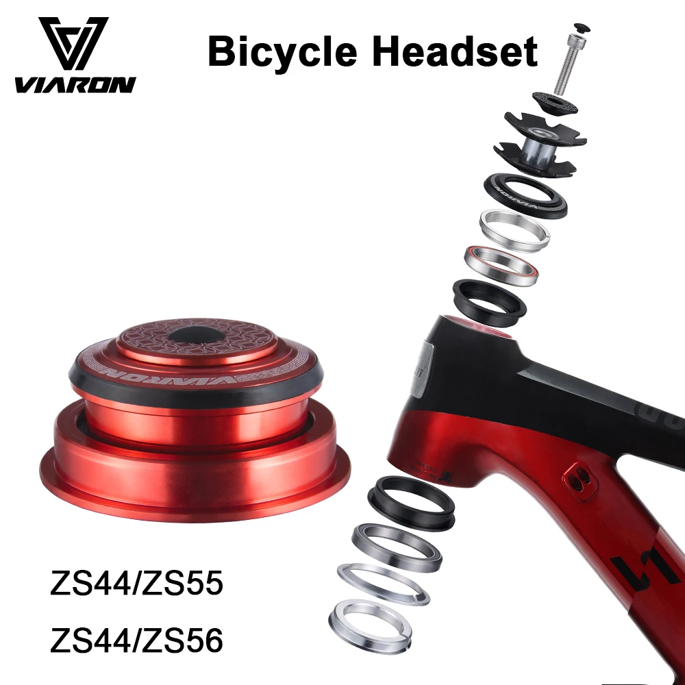 

VIARON Bicycle Headset CNC MTB Road Bike 1 1/8"-1 1/2" Sealed Bearing Straight Tapered Tube Fork Top-cap Cover Cycling Parts