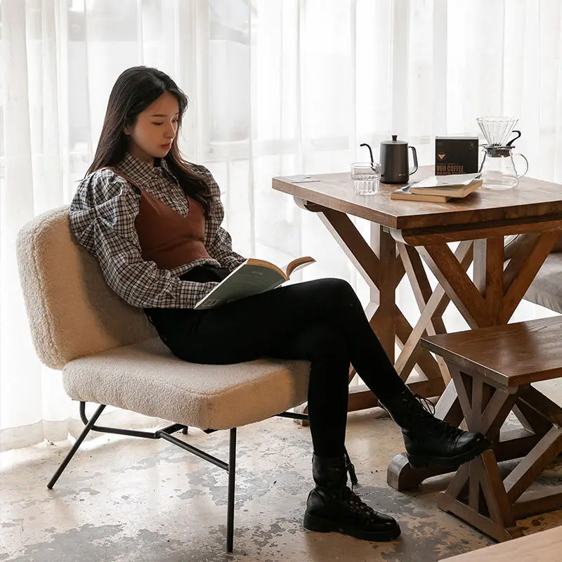 

Designer Furniture Sofa and Table Set Lazy Sofa Single Chair Lamb Sofa Living Room Furniture Luxury Modern Sofa Reading Chair