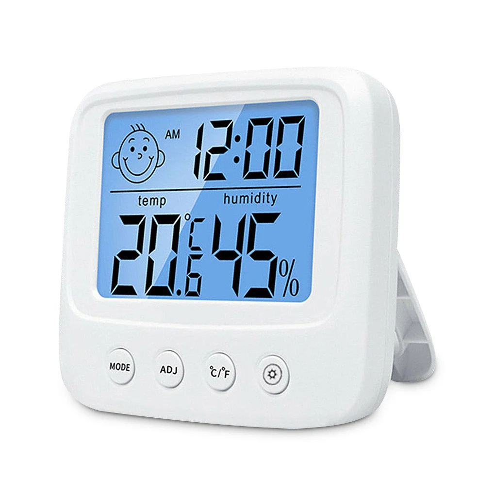 Home Weather Temperature Humidity Gauge Indoor Thermometer Hygrometer ℃/℉ Room Digital Display with Bracket