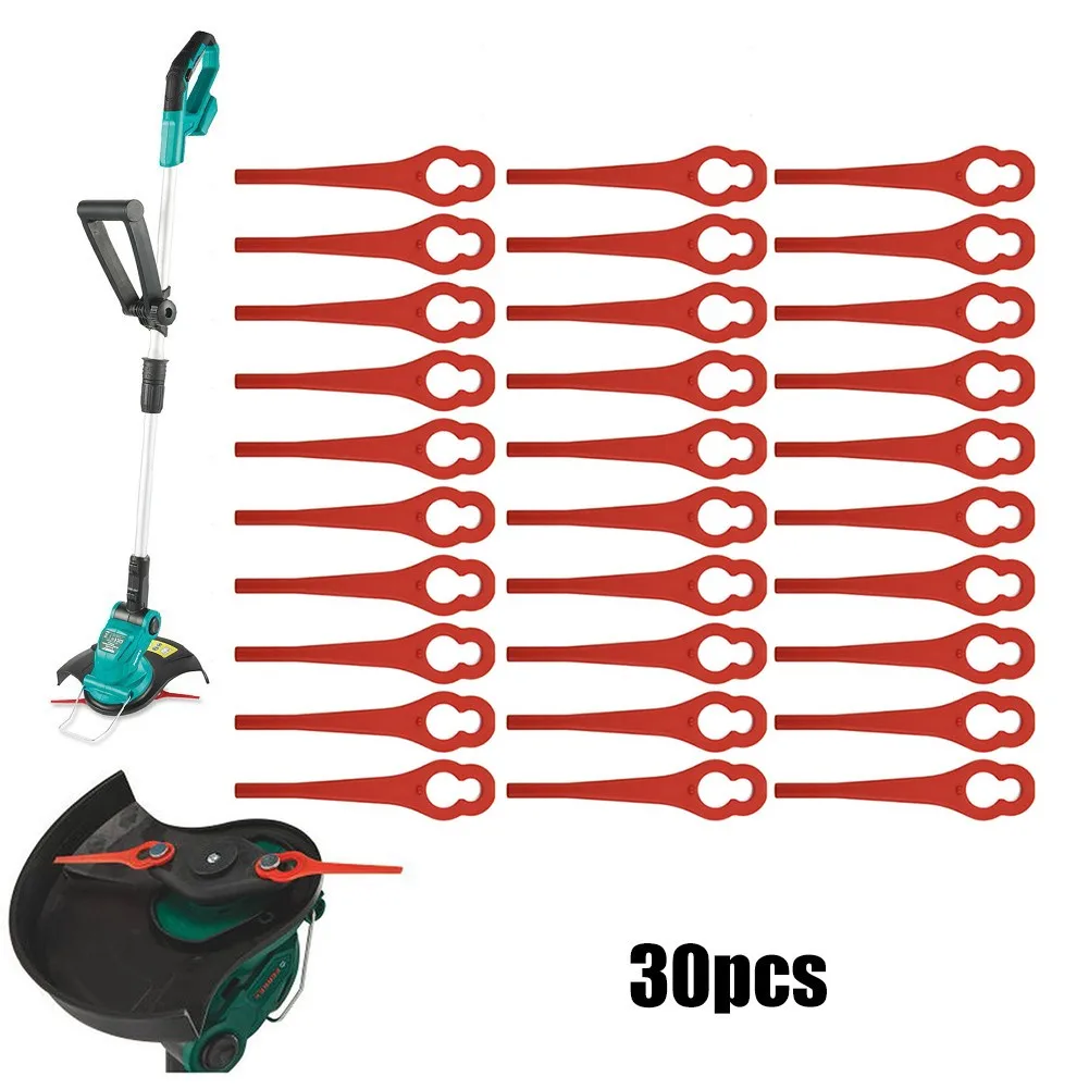 

12/30Pcs For Ferrex For Aldi FAR 20-1 FE220 Grass Trimmer Plastic Blades 97699 2002706 8.5cm X 2.0cm String Trimmer Parts