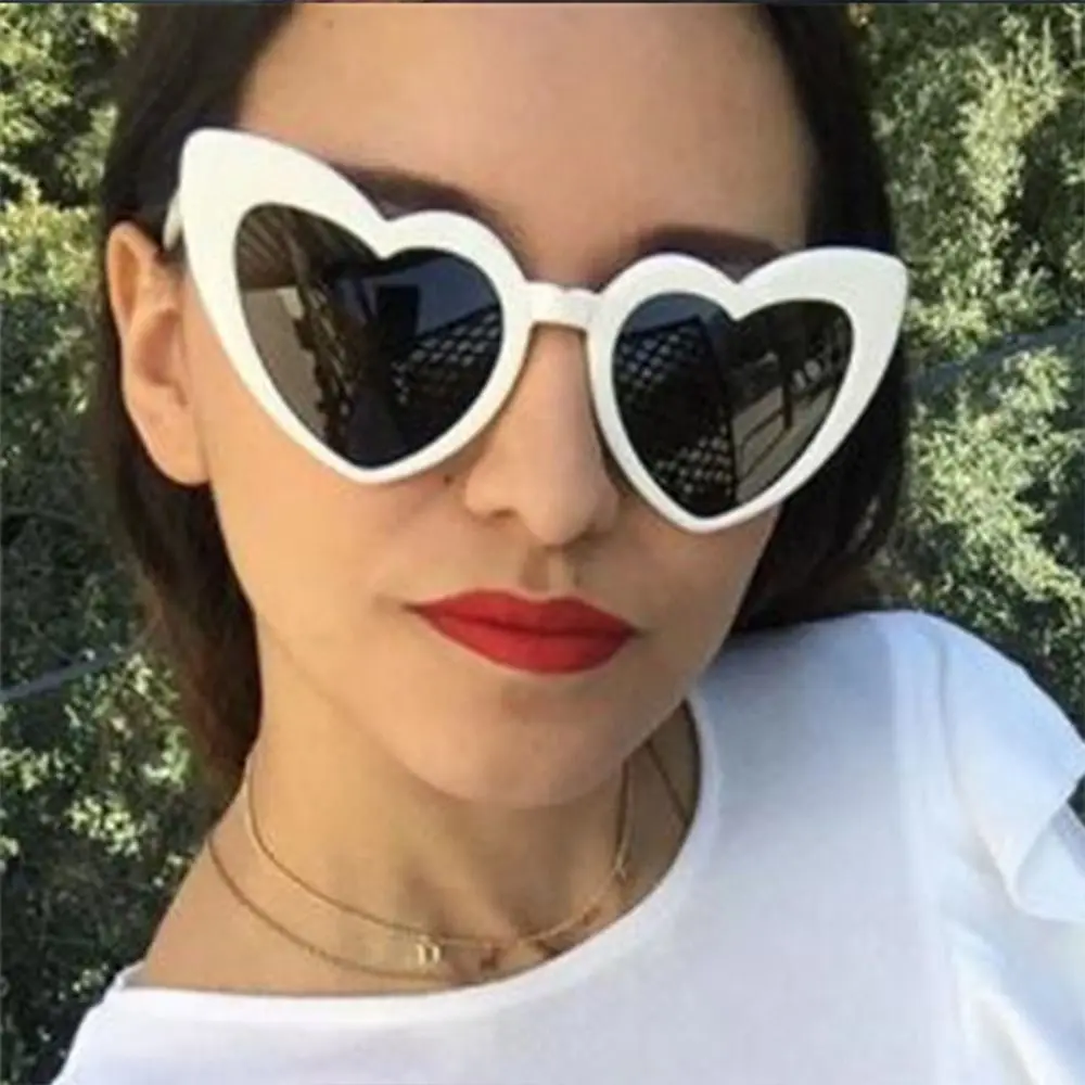 

6Pcs UV400 Protection Heart Shaped Sunglasses Vintage Retro Party Beach Shades 90s Glasses for Women