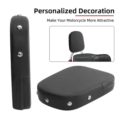 Универсальная спинка мотоцикла, задняя подушка Sissy Bar, черная подушка для спины для Harley Yamaha Honda Suzuki Kawasaki Chopper Cruiser