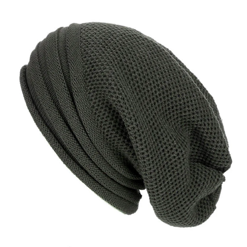 

Winter Baggy Slouchy Beanie Hat Wool Knitted Warm Cap for Men Women Beanie Oversized Winter Hat for Skiing cappello uomo