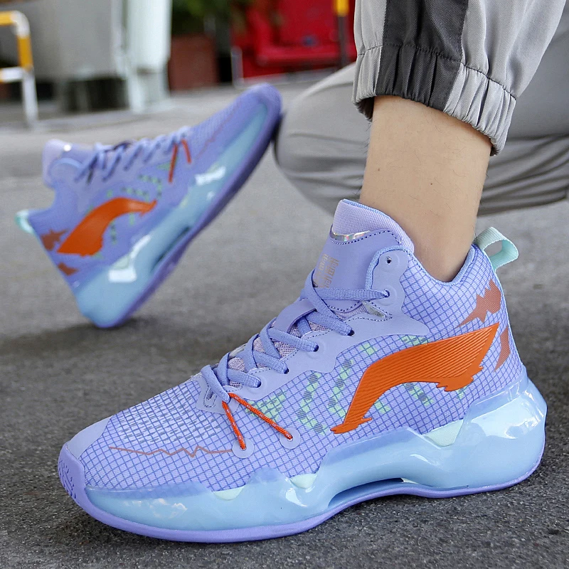 High Quality Professional Men's Basketball Shoes Women Sports Sneakers Fashion Platform Non-slip Basketball Boots Men Trainers