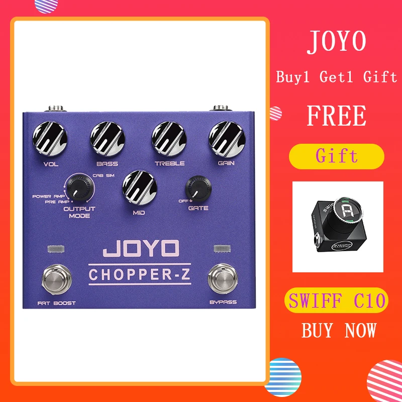 

JOYO R-18 CHOPPER-Z Guitar Distortion Effect Pedal High Gain Amplifier Simulation Modern Metal Sound Noise Gate Guitar Pedal