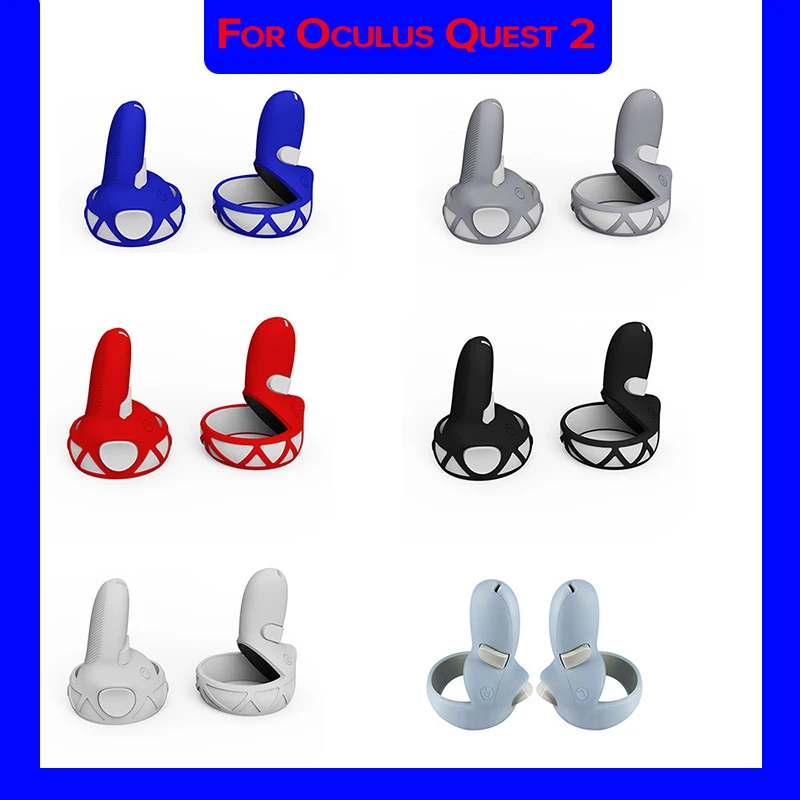 

Silicone Protective Cover For Oculus Quest 2 second-generation handle anti-slip silicone sleeve Grip Cover Silicone