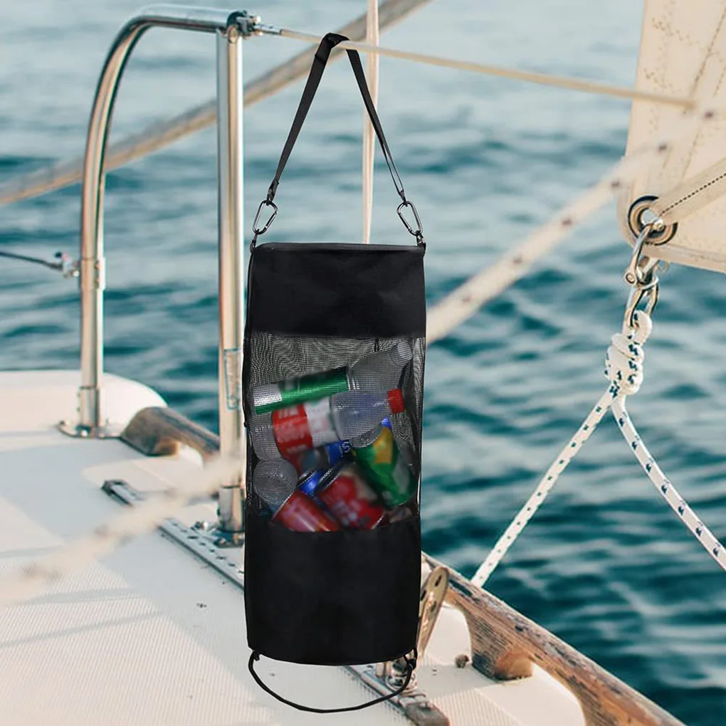 

Boat Trash Storage Bag Oxford Cloth Portable Reusable Fishing Garbage Holder Foldable Hanging Rubbish Organizer