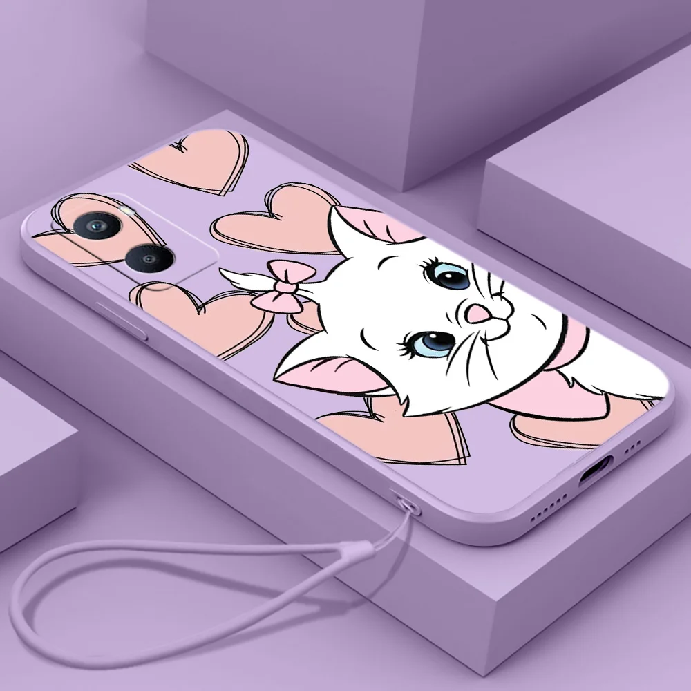 

The AristoCats Anime Phone Case For OPPO F21 F9 F7 F5 Find X5 X3 X2 Neo A16S A5 2020 Pro Lite Liquid Rope Funda Cover